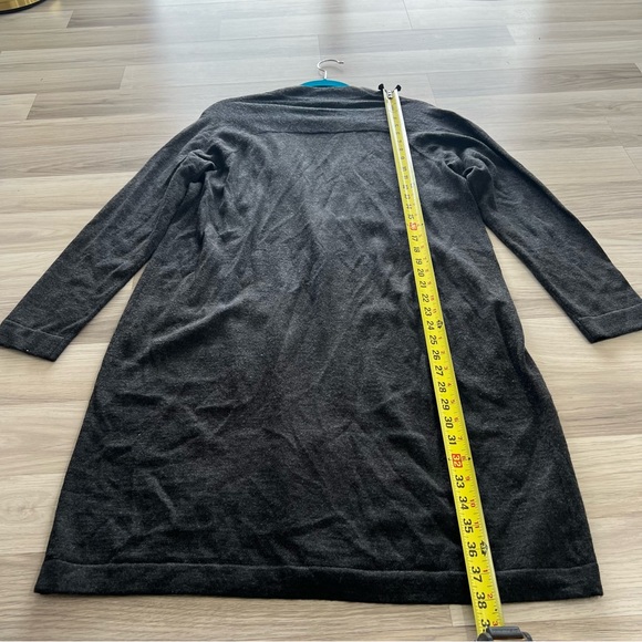 Eileen Fisher Gray  Long One Button Front Cardigan Size Medium - Picture 15 of 16